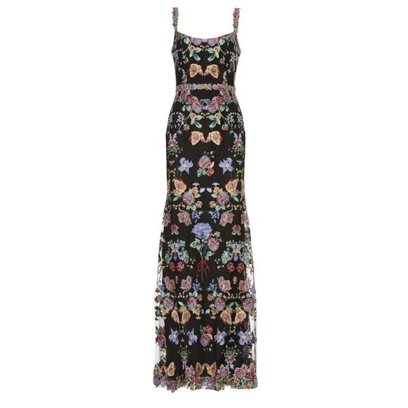 Marchesa Notte Floral Embroidered Gown 🗃️ - Picture 3 of 10